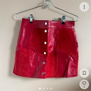 Forever 21 | Funky Red Button Up Skirt Size 27